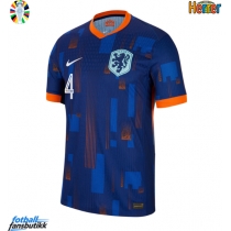 Nederland Virgil van Dijk #4 Bortedrakt EM 2024 Kortermet